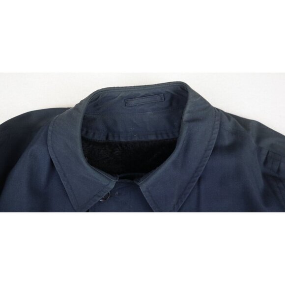 CLIPPER MIST - VINTAGE MEN'S NAVY BLUE TRENCH COAT JACKET W/ REMOVABLE LINER 42R - Picture 8 of 13